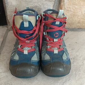 Merrell Kids Blue and Red Hiking Boots